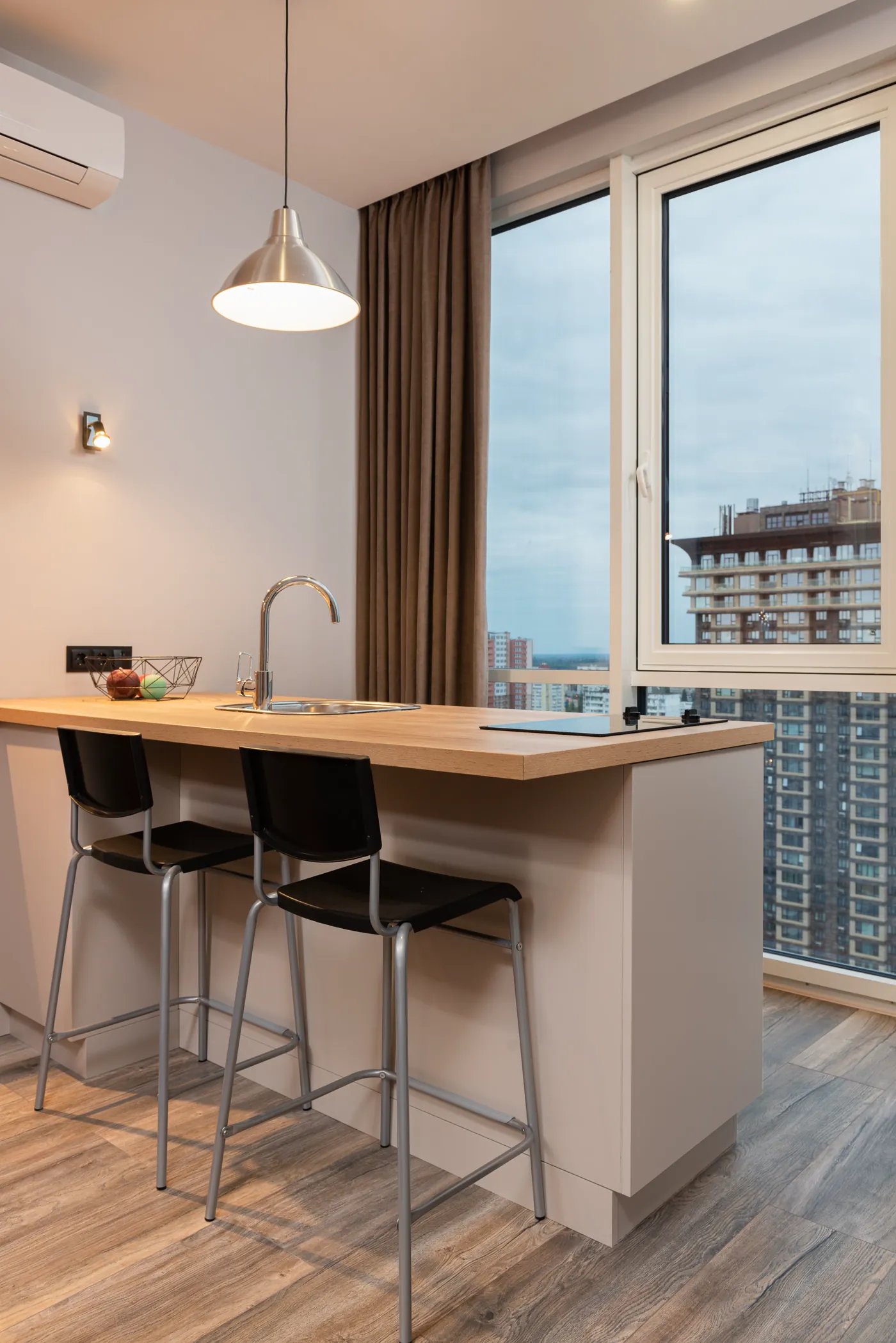 Clean modern loft kitchen